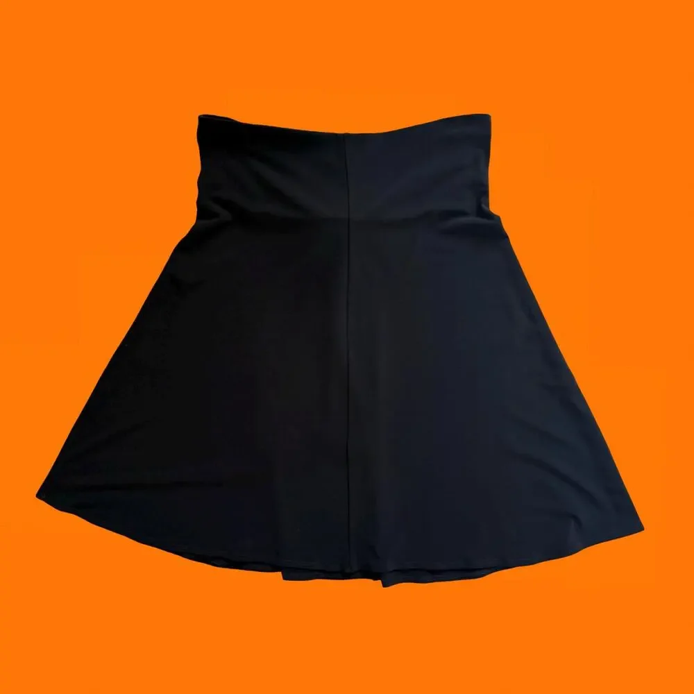 00's vintage black slinky whimsigoth office siren y2k skirt L moa moa